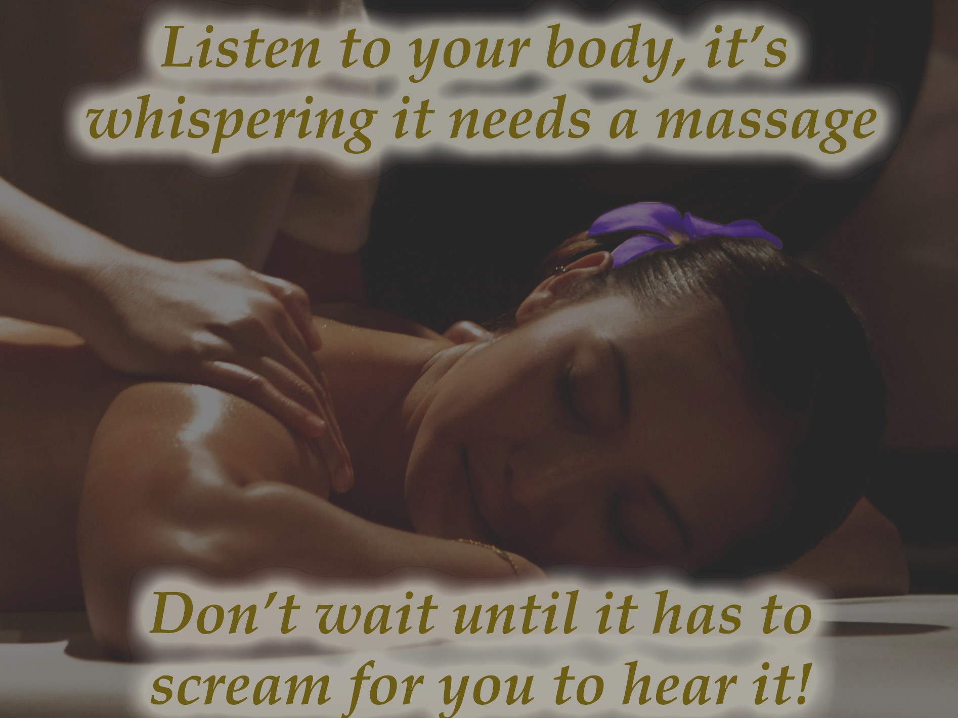 your body needs a massage